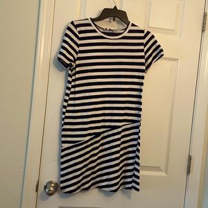 Navy blue and white dress